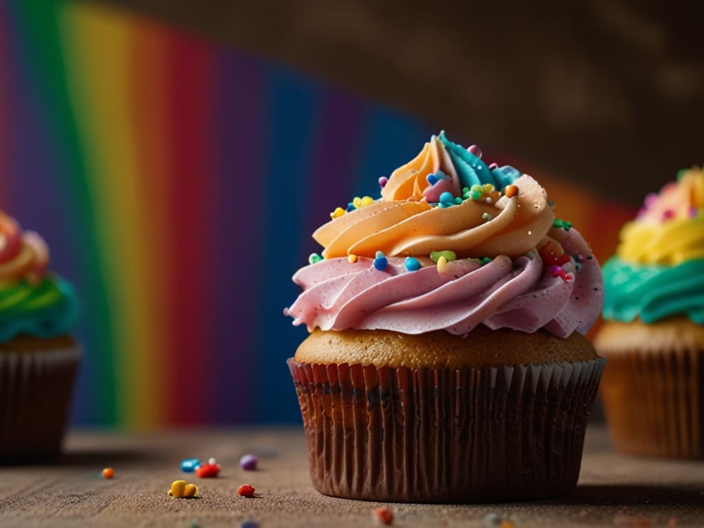 Rainbow Cupcakes